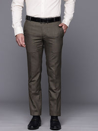 Raymond Men Checked Slim Fit Formal Trousers