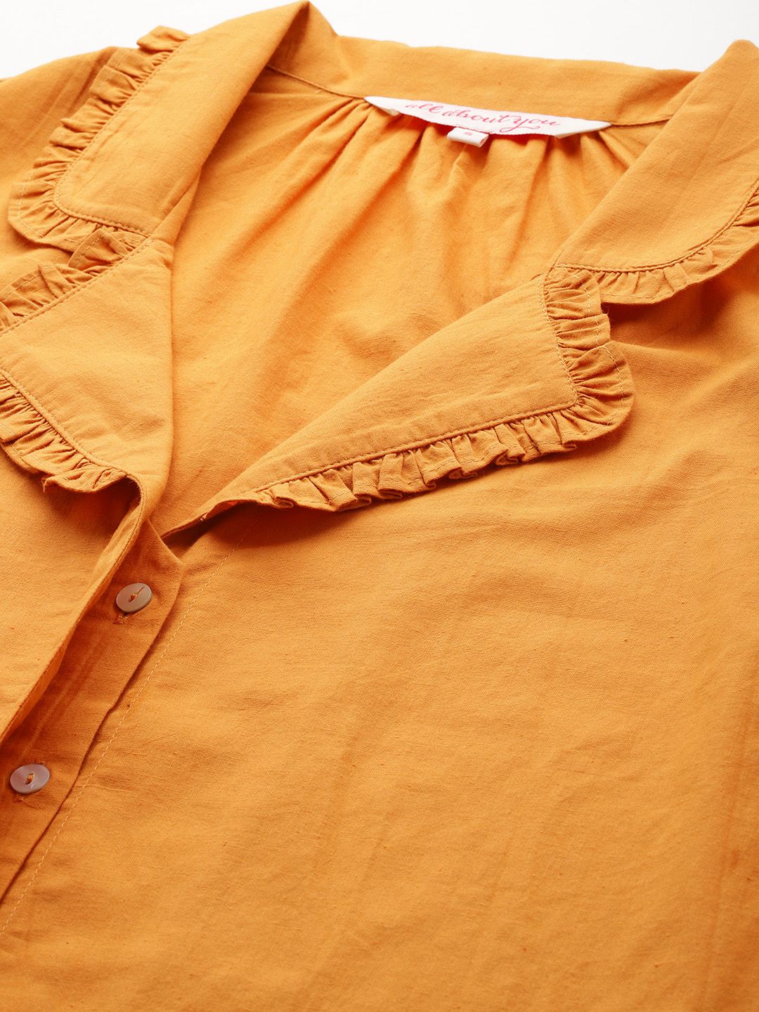 all about you Puff Sleeve Top with Lapel Collar