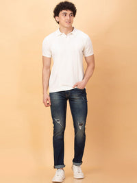 Being Human Men Slim Fit Mildly Distressed Heavy Fade Stretchable Jeans