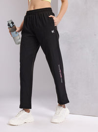 HRX by Hrithik Roshan Women Typography Print Mid-rise Running Track Pants