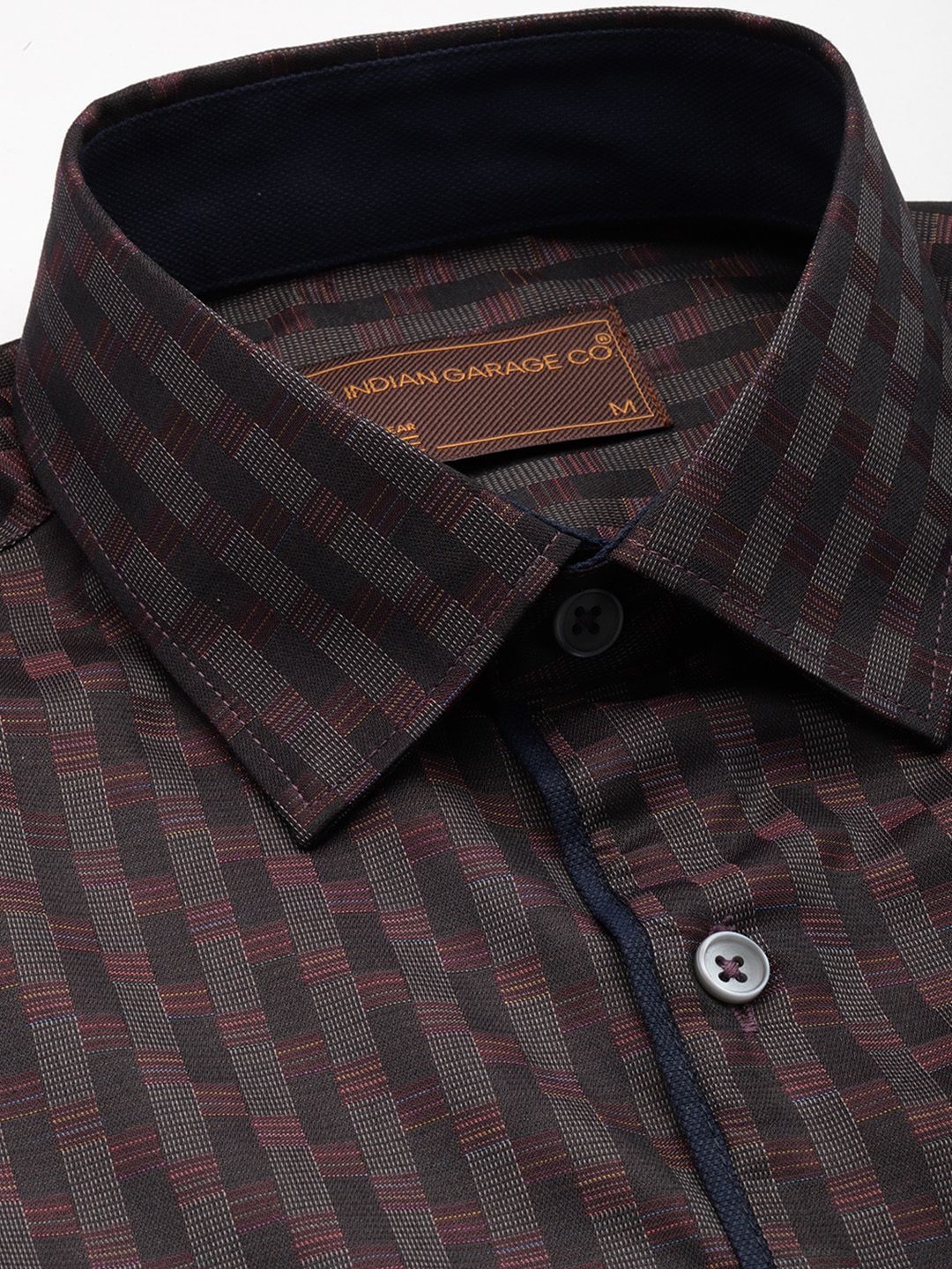 The Indian Garage Co. X Luxe Slim Fit Checked Formal Shirt