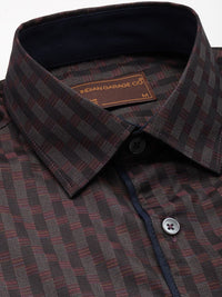 The Indian Garage Co. X Luxe Slim Fit Checked Formal Shirt