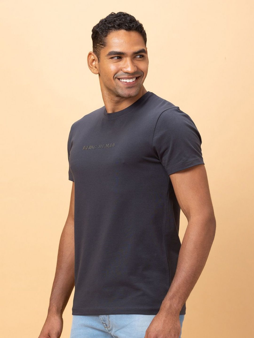 Being Human Men Typography T-shirt