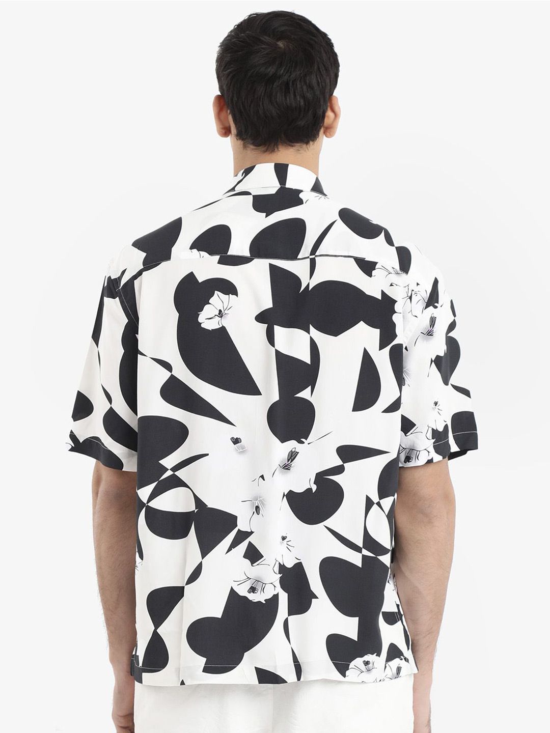 RARE RABBIT Men Talitha Boxy Opaque Printed Shirt