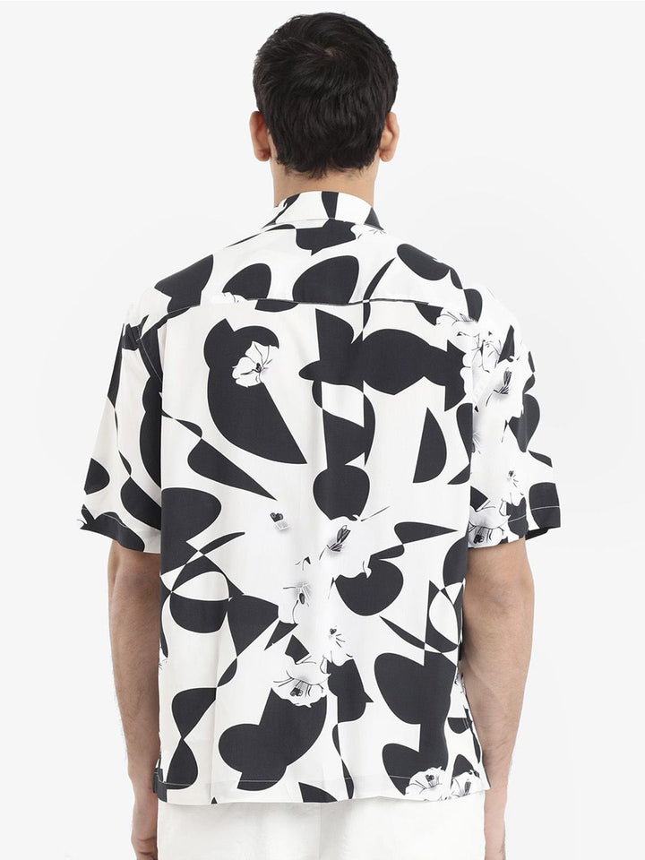 RARE RABBIT Men Talitha Boxy Opaque Printed Shirt