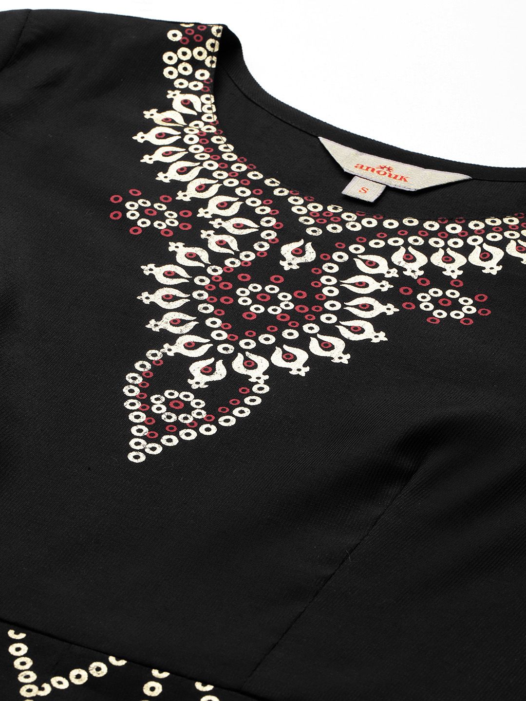Anouk Tyohaar Foil Ethnic Print Anarkali Kurta
