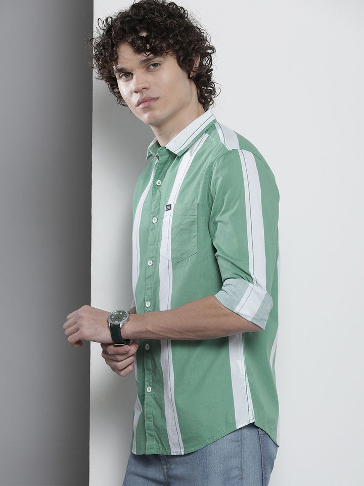 The Indian Garage Co Men Striped Casual Shirt