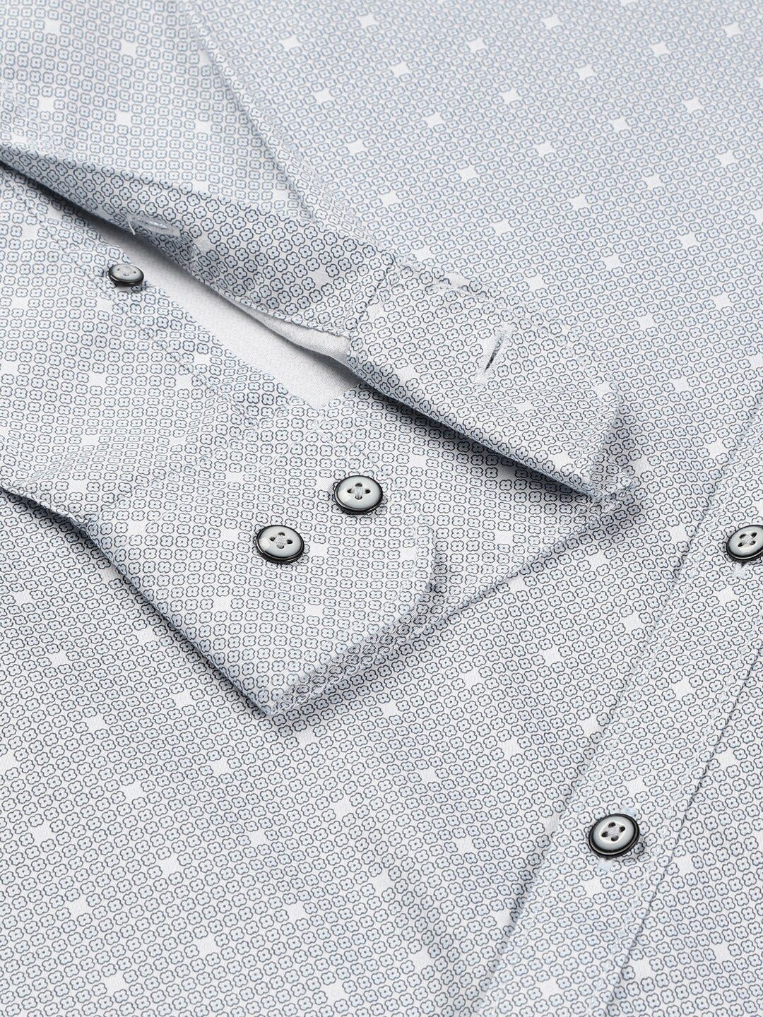 Thomas Scott Micro Ditsy Smart Slim Fit Opaque Cotton Casual Shirt
