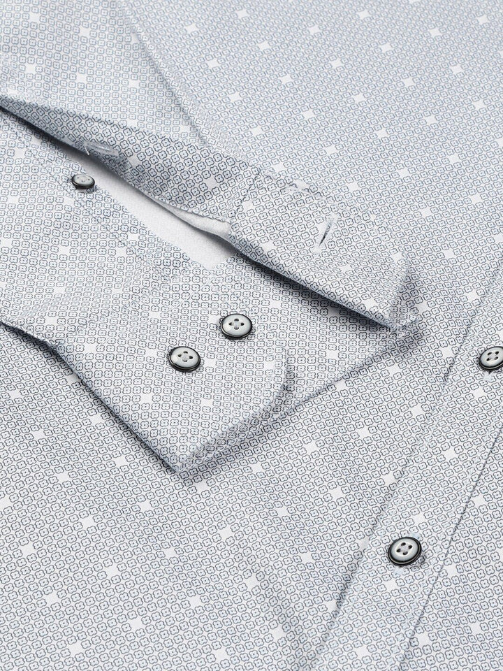 Thomas Scott Micro Ditsy Smart Slim Fit Opaque Cotton Casual Shirt