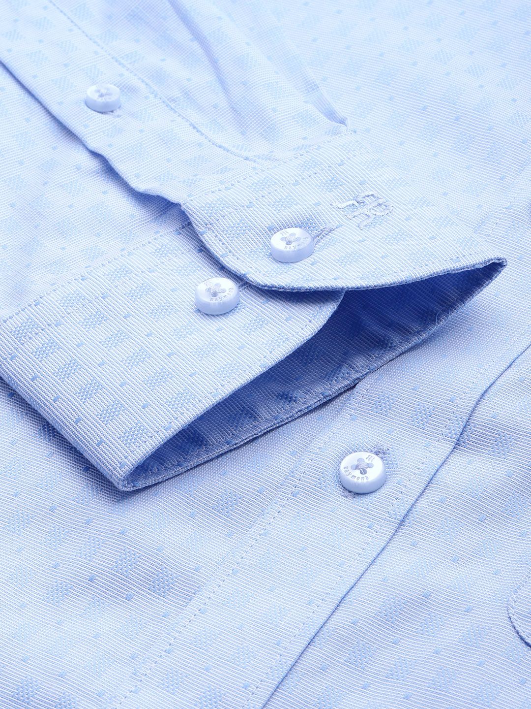 Raymond Textured Slim Fit Pure Cotton Formal Shirt