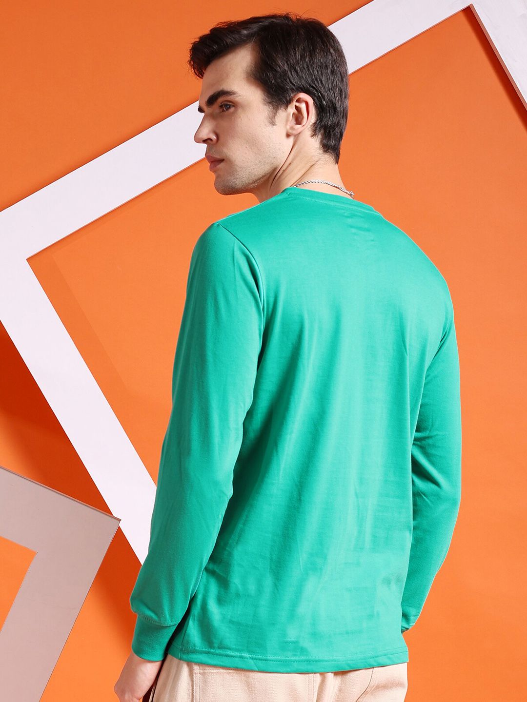 The Indian Garage Co V-Neck Long Sleeves Casual T-shirt