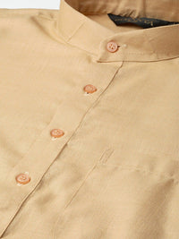 SOJANYA Men Beige Solid Straight Kurta