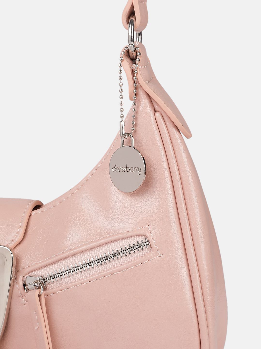 DressBerry Structured Buckle Hobo Bag