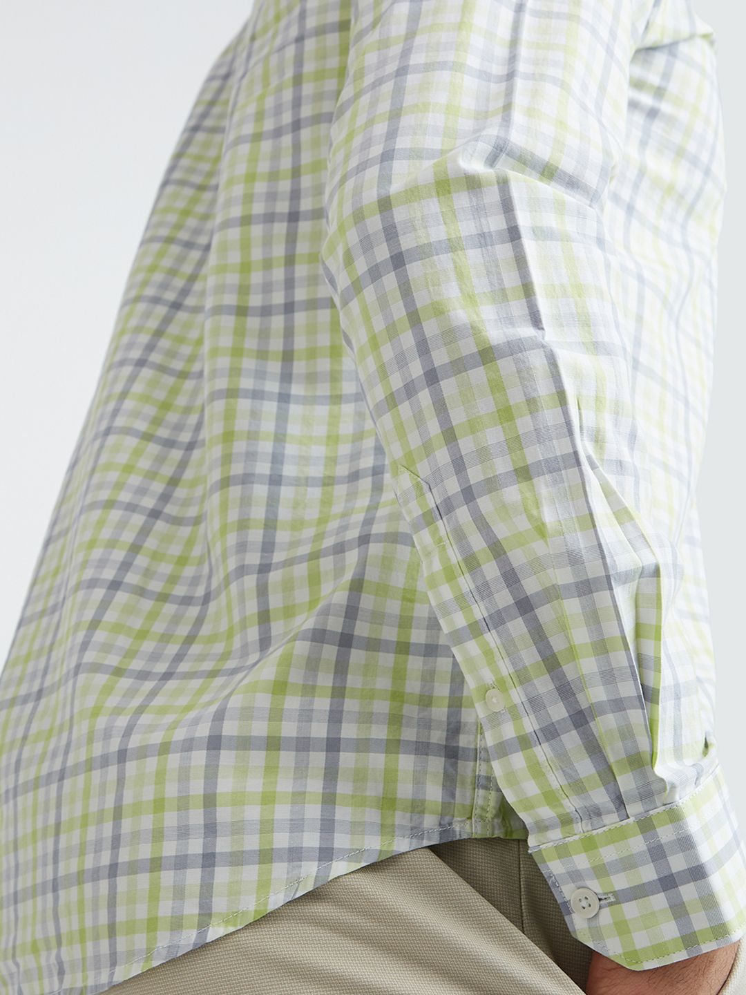 Park Avenue Men Slim Fit Opaque Checked Pure Cotton Casual Shirt