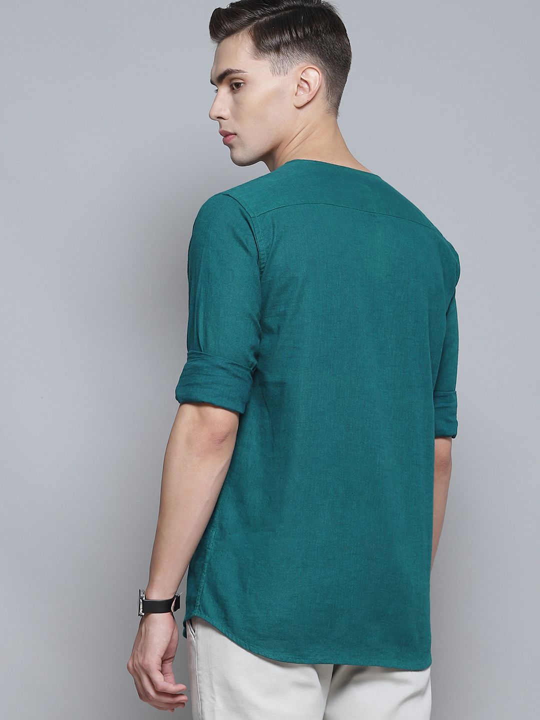 Dennison Men Comfort Green Comfort Slim sesuai kurta pendek