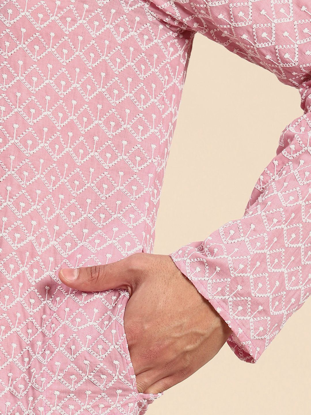 Anouk Embroidered Chikankari Kurta with Pyjamas