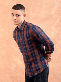 The Indian Garage Co Men Regular Fit Checked Casual Shirt