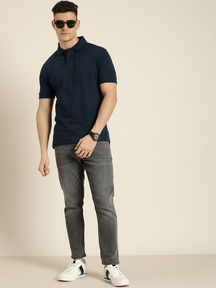 DILLINGER Men Solid Regular Fit Polo Collar T-shirt