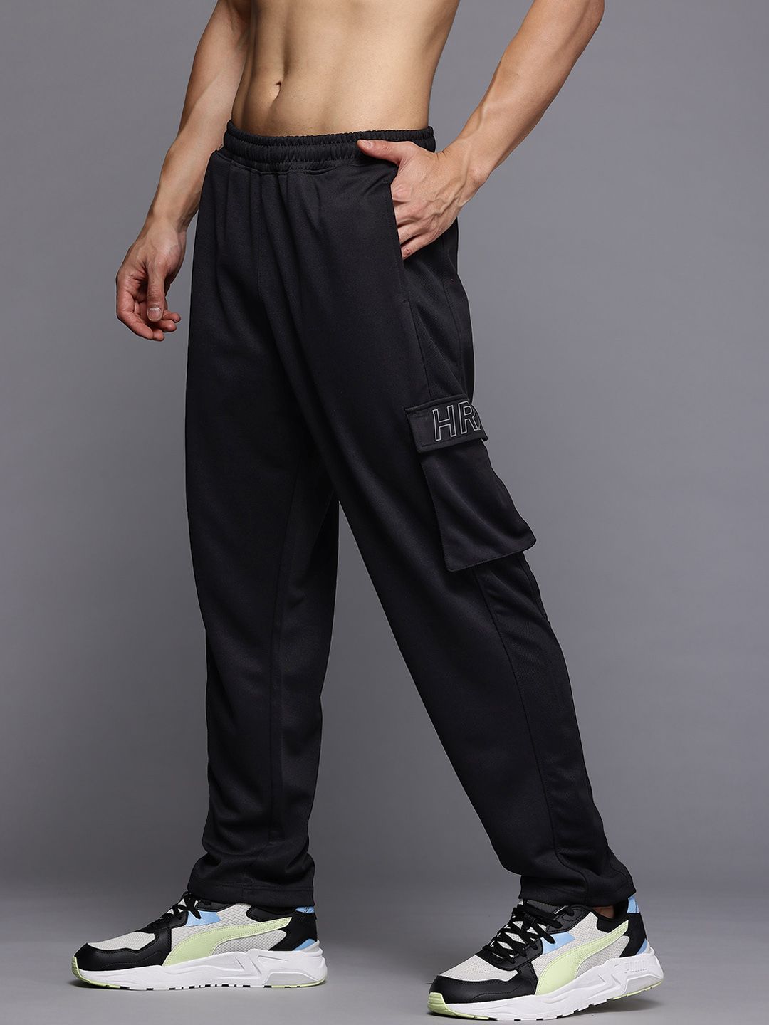 HRX by Hrithik Roshan Men Rapid Dry Cargo-Style Training Track Pants