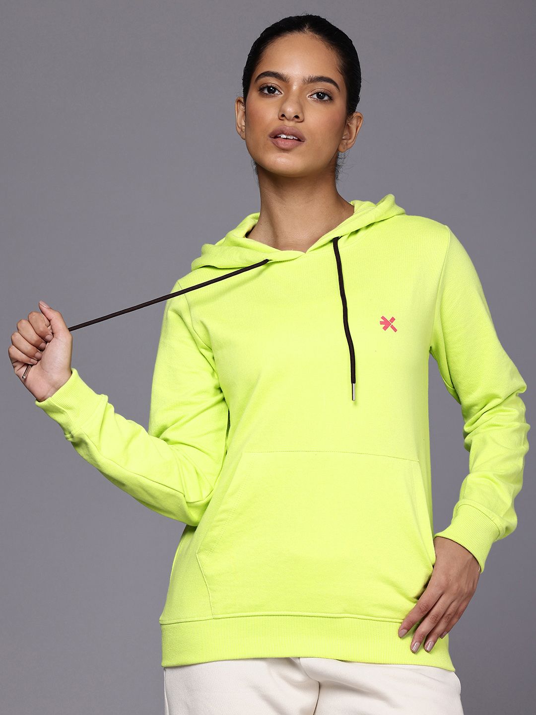 HRX by Hrithik Roshan Streetpulse Typography Printed Hooded Lifestyle Sweatshirt