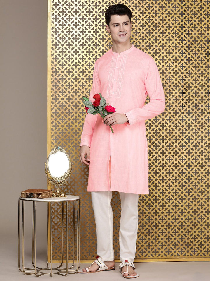 House of Pataudi Thread Work Straight Rozana Kurta