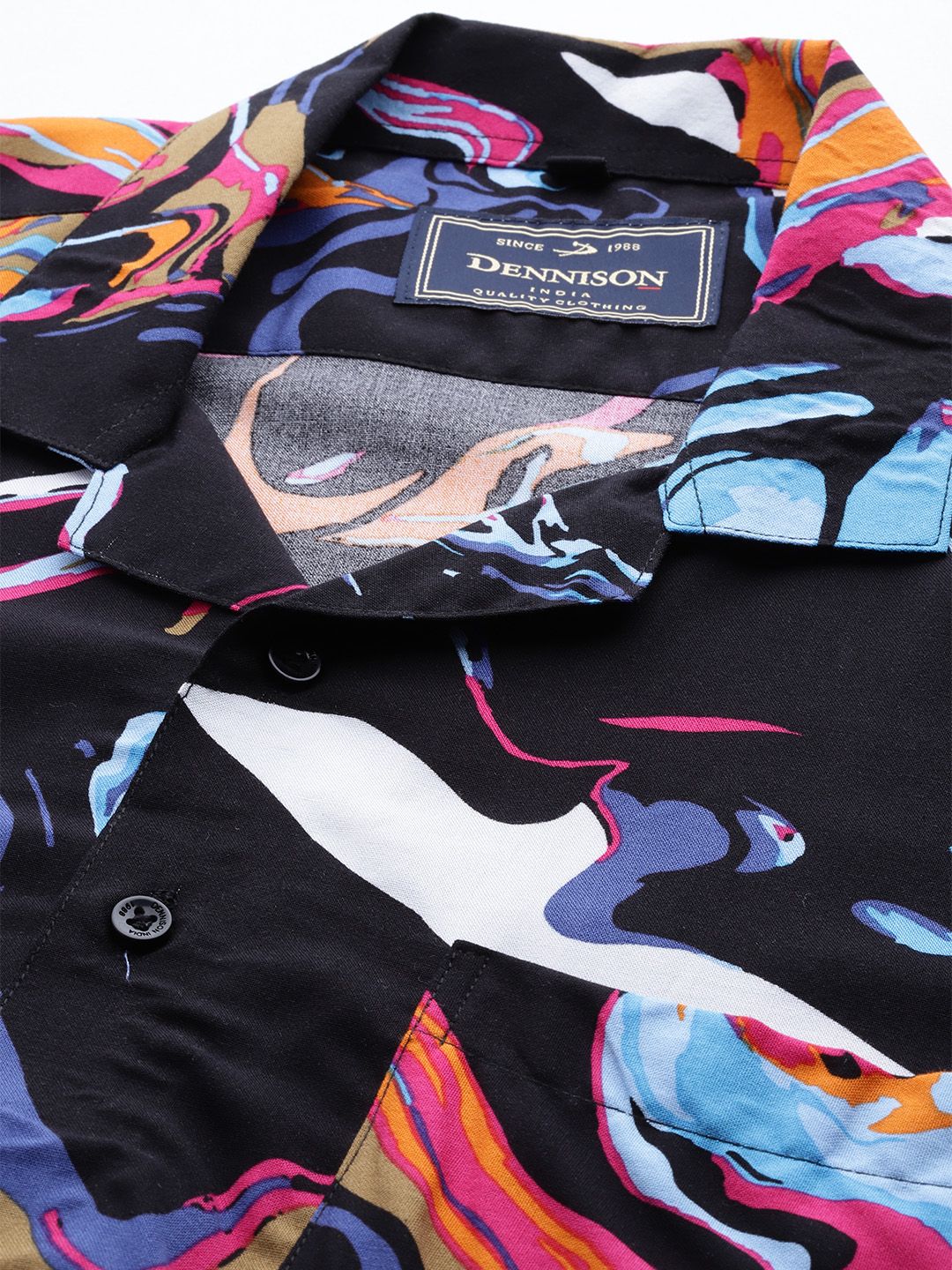 DENNISON Smart Block Printed Casual Shirt