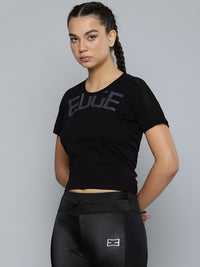 HRX By Hrithik Roshan EDGE Women Rapid-Dry Textured Oversized  Oversized T-shirt