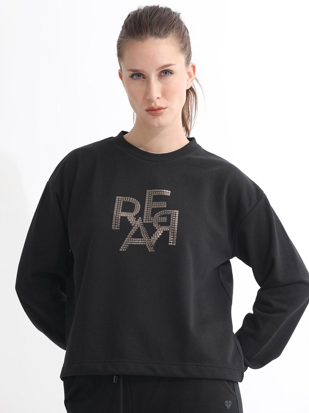 RAREISM Typographic Printed Cotton Sweatshirt