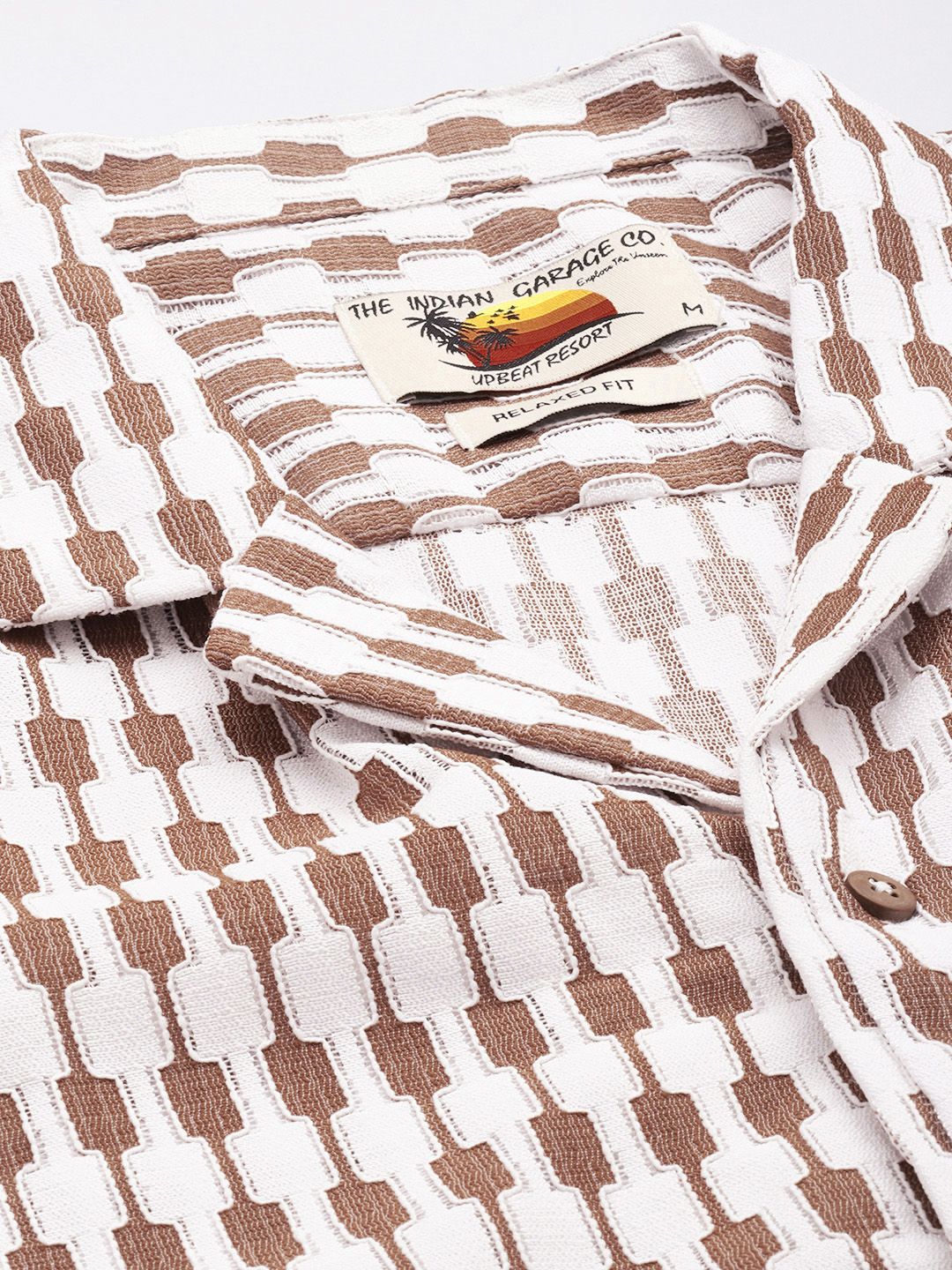 The Indian Garage Co Men Relaxed Fit Self Design Shirt
