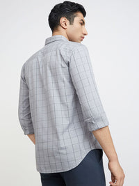 Park Avenue Slim Fit Checked Pure Cotton Casual Shirt