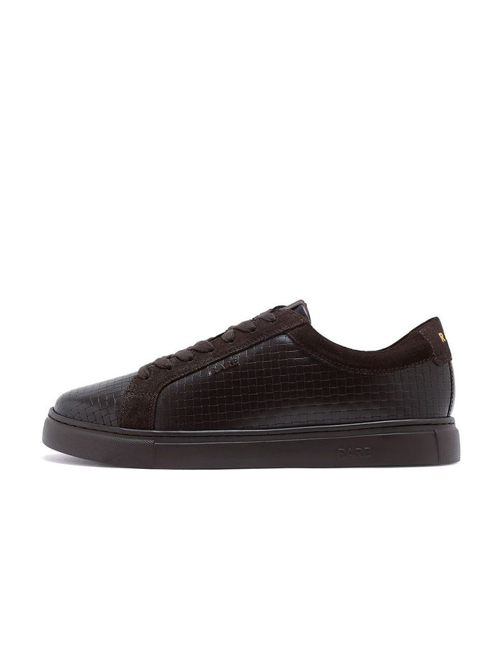 RARE RABBIT Men Perforations Leather Slip-On Sneakers