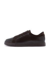 RARE RABBIT Men Perforations Leather Slip-On Sneakers