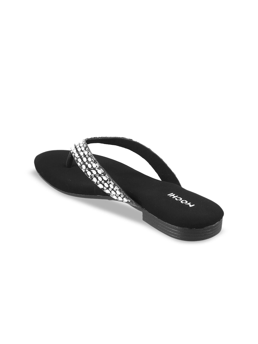 Mochi Embellished Open Toe Flats