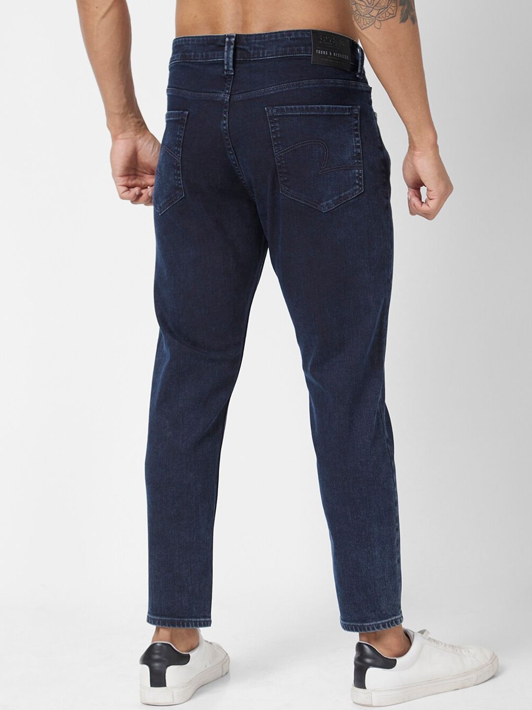 SPYKAR Men Kano Slim Fit Length Clean Look Cotton Stretchable Mid Rise Jeans