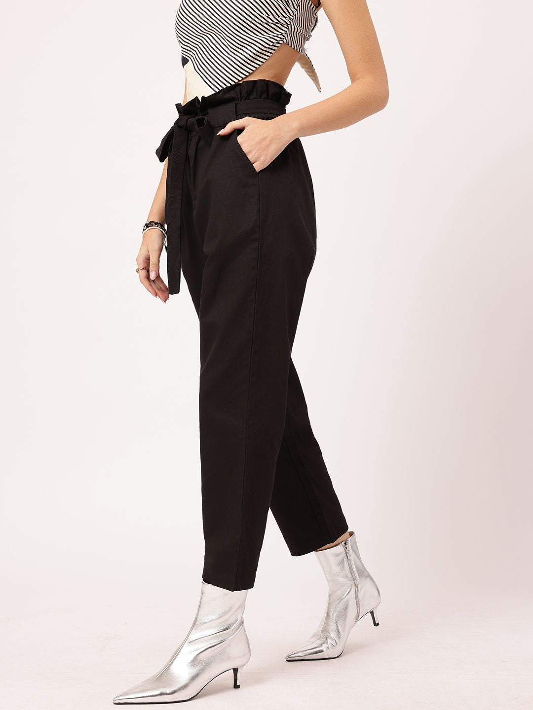 DressBerry Women Casual Constructs Cropped Trouser