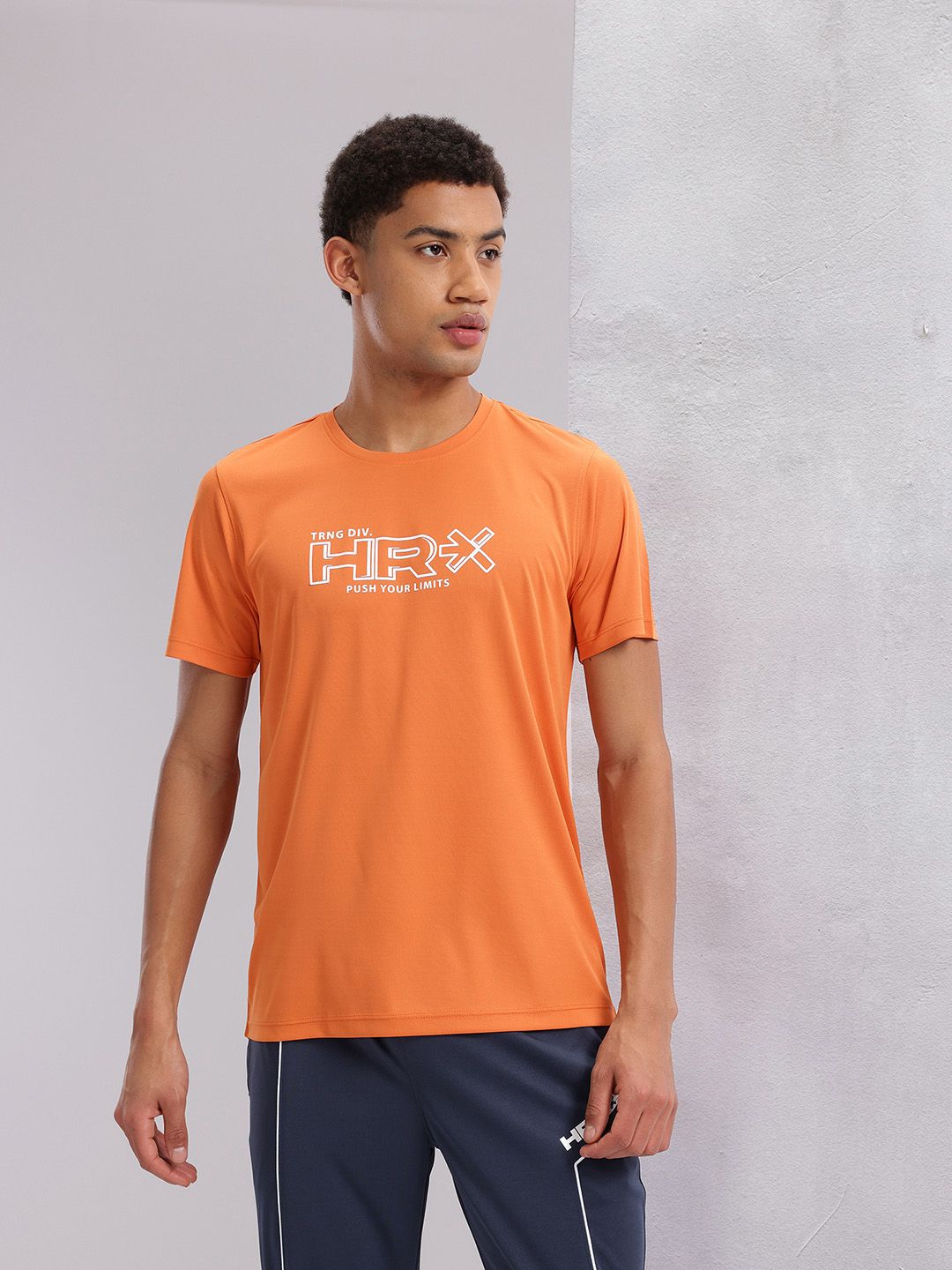 HRX by Hrithik Roshan Men Typography Printed Rapid-Dry Training T-shirt