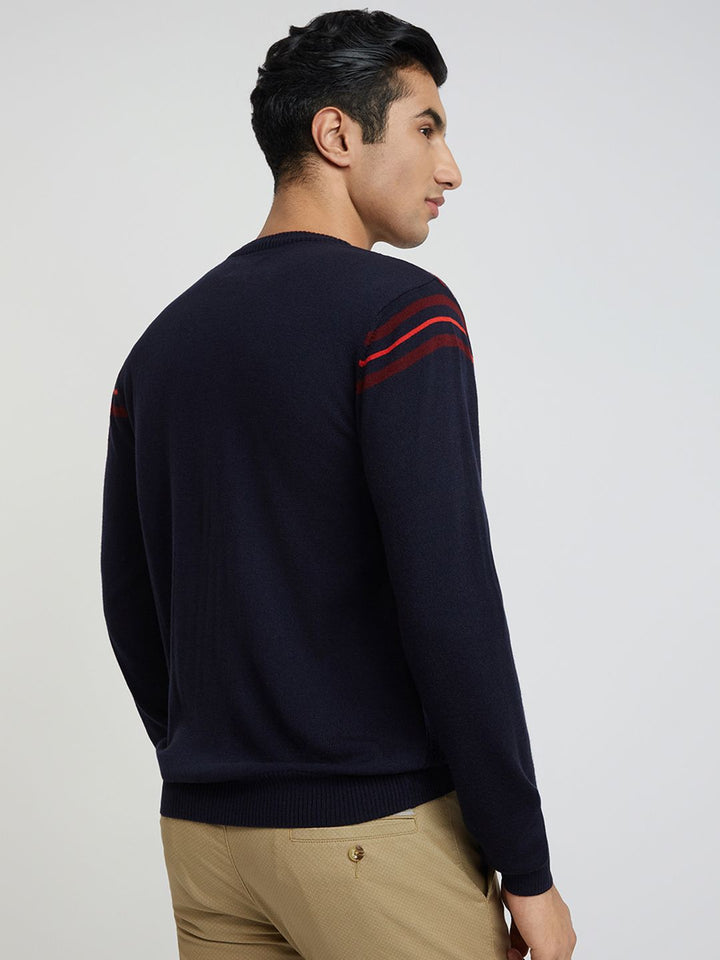 Raymond Men Navy Blue Pullover