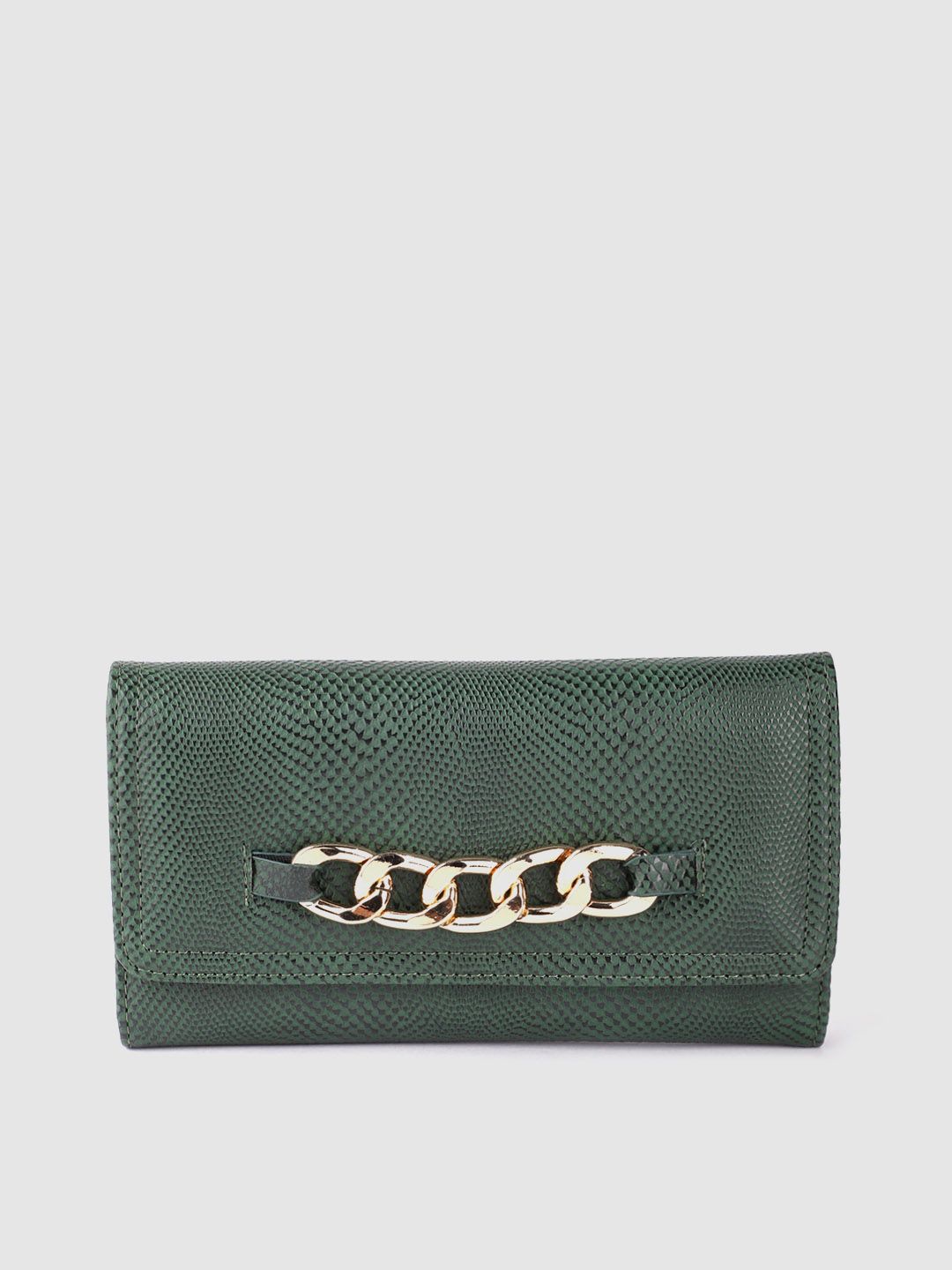 Lino Perros Women Snakeskin Textured Three Fold Wallet