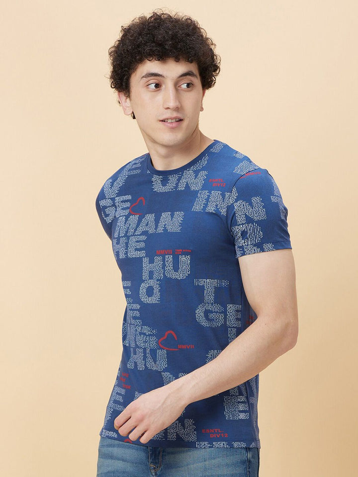 Being Human Typography Printed Round Neck Short Sleeves T-shirt