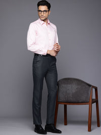 Raymond Men Textured Slim Fit Formal Trousers