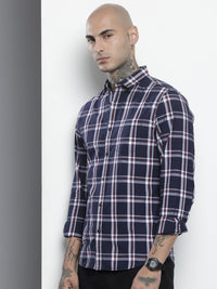 The Indian Garage Co Pure Cotton Slim Fit Tartan Checks Casual Shirt