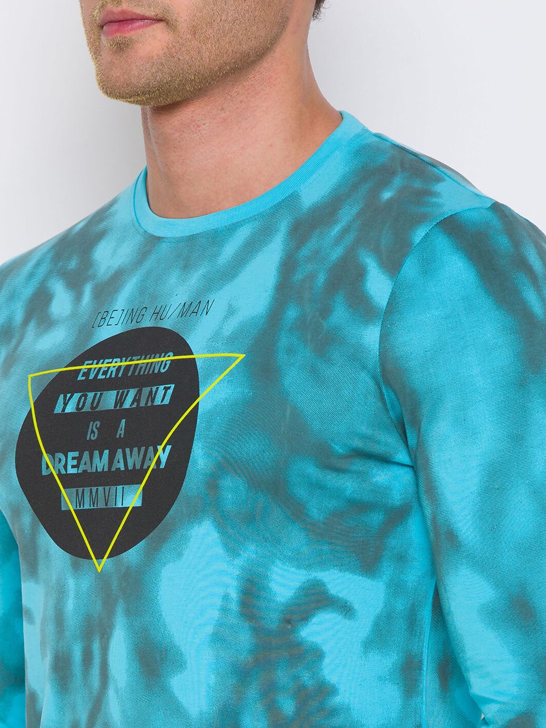 Being Human Men Blue Printed T-shirt