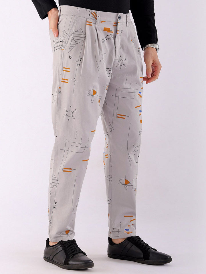 The Indian Garage Co Abstract Printed Cotton Loose Fit Trouser