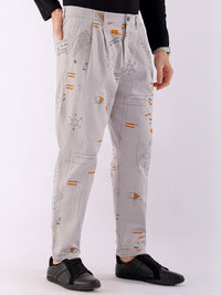 The Indian Garage Co Abstract Printed Cotton Loose Fit Trouser