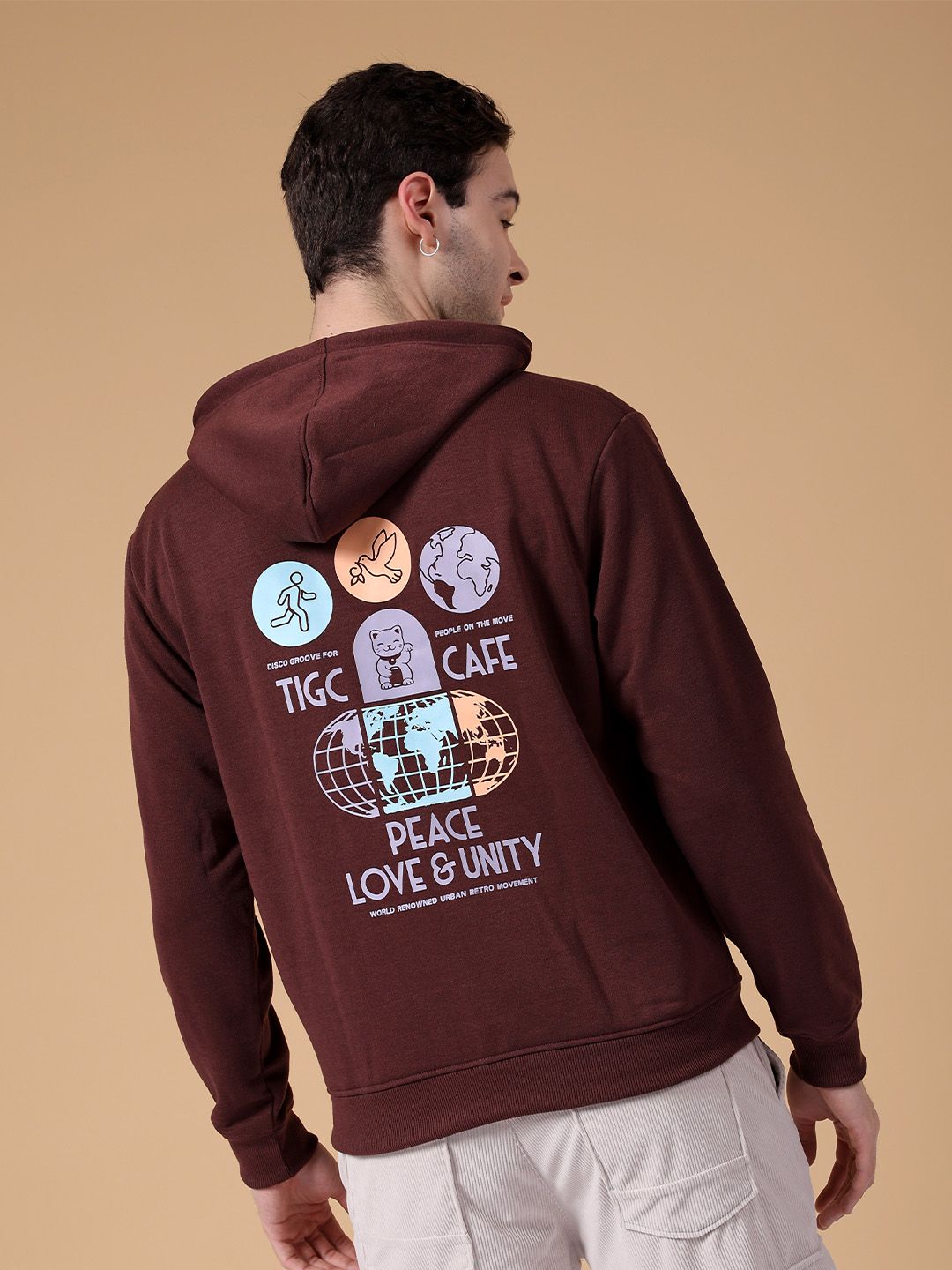 Pullover Bercetak Grafik Garasi India