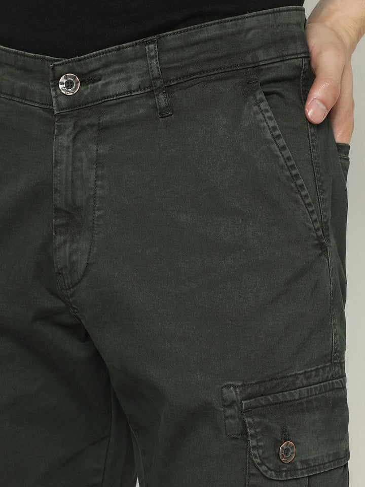 SPYKAR Men Slim-Fit Cargo-Style Trousers