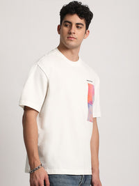 THE BEAR HOUSE Men Graphic Print Loose Fit Cotton T-Shirt