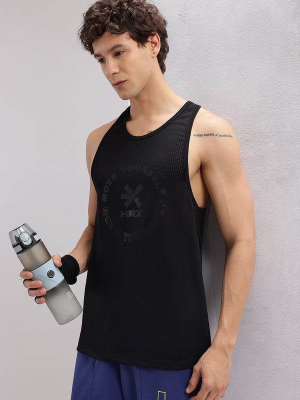 HRX by Hrithik Roshan Printed Perforated Rapid-Dry Training T-shirt