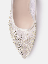 Lino Perros Embellished Party Slim Heel Pumps
