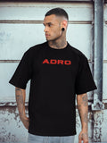 ADRO Graphic Printed Drop-Shoulder Sleeves Cotton Oversized T-shirt